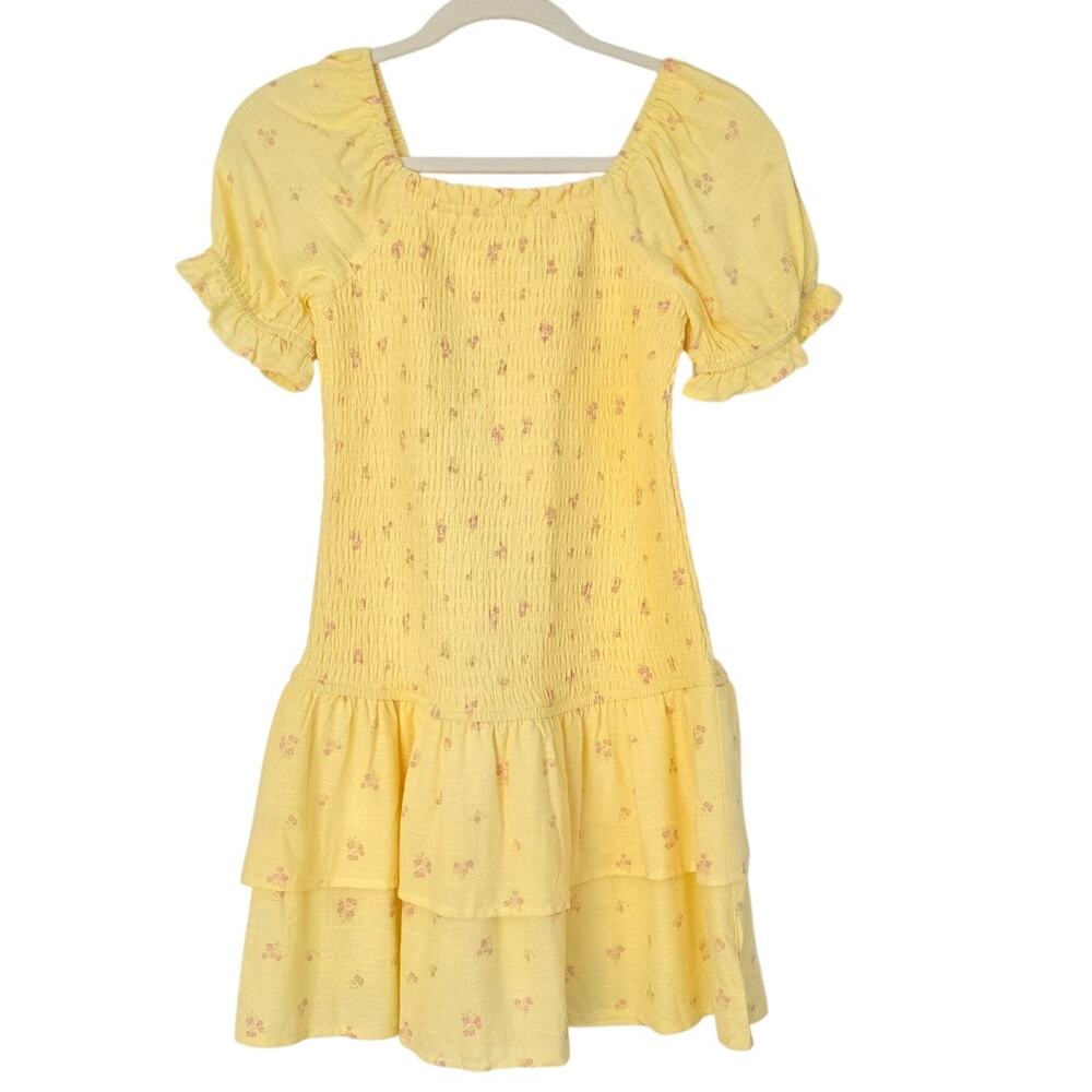 NWT Girls Yellow Floral Sundress Summer Vacation Resortwear Twee Cottagecore XL